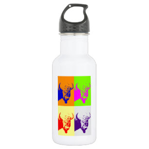 Bouteille D'eau Bison de Buffalo Art Pop de 4 couleurs