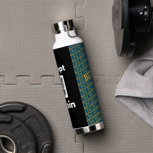 Bouteille D'eau Bitcoin élégant - Btc crypto (Couvercle)