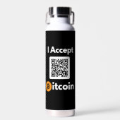 Bouteille D'eau Bitcoin élégant - Btc crypto Water Bottle (Avant)