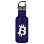 Bouteille D'eau Bitcoin Standard ₿ (Blue) (Devant)