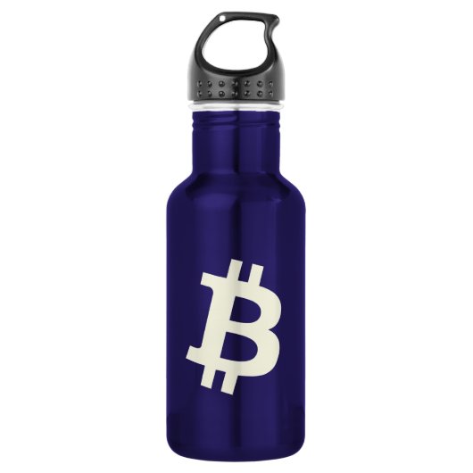 Bouteille D'eau Bitcoin Standard ₿ (Blue) (Devant)