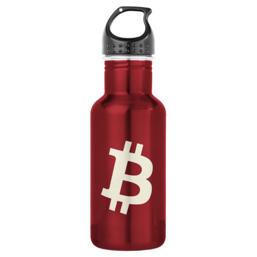 Bouteille D'eau Bitcoin Standard ₿ (Rouge) (Devant)