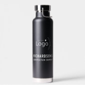 Bouteille D'eau Black Business Logo Construction Company (Gauche)