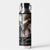 Bouteille D'eau Black Custom 3 Photos Collage Meilleure Maman Jama (Arrière)