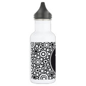 Bouteille D'eau Black Dots & Circles Grid + your backgr. & (Gauche)