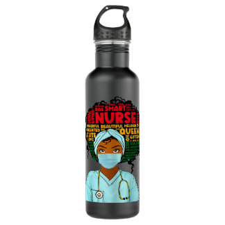 Bouteille D'eau Black History Nurse African American Pride Afro Wo
