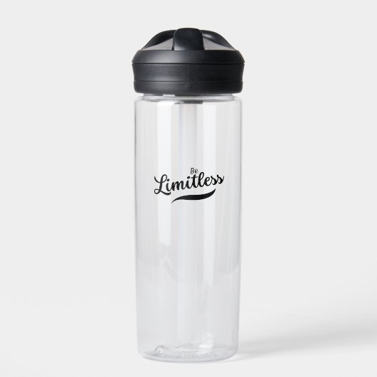 Bouteille D'eau Black Modern Script Be Limless Water Bottle (Extérieur)