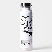 Bouteille D'eau Black Music Bats Design (Avant)