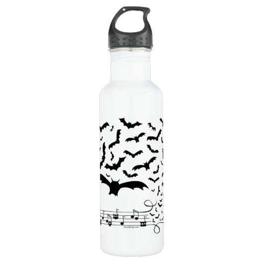 Bouteille D'eau Black Music Bats Design (Devant)