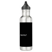 Bouteille D'eau Black solid add name text here throw pillo (Droite)
