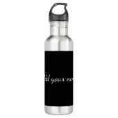 Bouteille D'eau Black solid add name text here throw pillo (Devant)