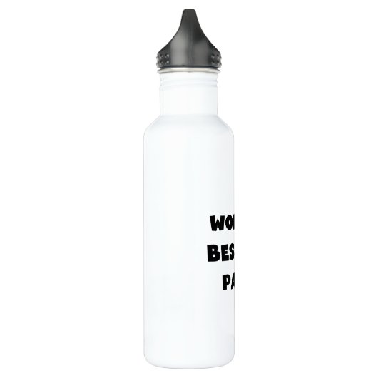 Bouteille D'eau Black Text World's Best of Papa Tshirts et (Gauche)
