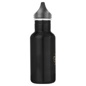 Bouteille D'eau Blanc Gold Initial Personnalisé Élégant (Gauche)