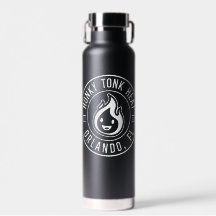 Bouteille d'eau blanche et noire HeatHead