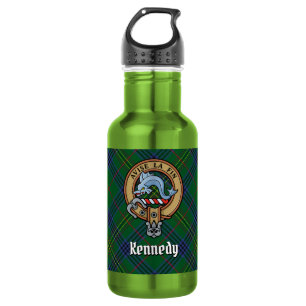 Bouteille D'eau Blason du clan Kennedy sur tartan