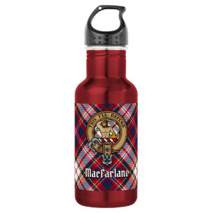 Bouteille D'eau Blason du clan MacFarlane sur tartan de cérémonie