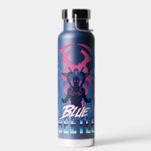 Bouteille D'eau Bleu Beetle Rétrowave contre graphique (Gauche)