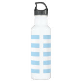 Bouteille D'eau Bleu, Blancs, Motif rayé (Dos)