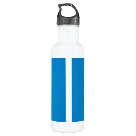 Bouteille D'eau Bleu cérulean clair avec texture granuleuse (Dos)