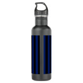 Bouteille D'eau Bleu et noir bonbons rayés (Dos)