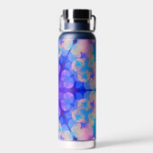 Bouteille D'eau Bleu et rose Gradient Pastel Bubble Art (Arrière)