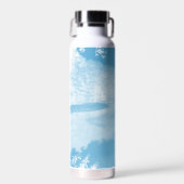 Bouteille D'eau Bleu Éthéré et Rivière Blanche d'Hiver (Avant)