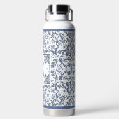 Bouteille D'eau Bleu Fancy Motif Floral Personnalisé (Plage)