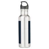 Bouteille D'eau Bleu-foncé chic personnalisé (Dos)