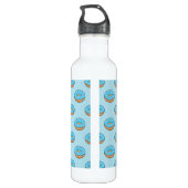 Bouteille D'eau Bleu givré avec dessin à arroser (Dos)