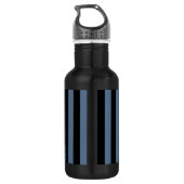 Bouteille D'eau Bleu gris et noir rayures (Dos)