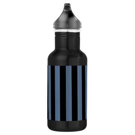 Bouteille D'eau Bleu gris et noir rayures (Droite)