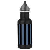 Bouteille D'eau Bleu gris et noir rayures (Gauche)
