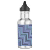 Bouteille D'eau Bleu gris rayures motif (Gauche)