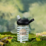 Bouteille D'eau Bleu Joli fentes | Monogramme<br><div class="desc">Bouteilles d'eau portant le nom de votre enfant ! Parfait pour le camp et l'école. Ajoutez votre libellé personnalisé à cette conception à l'aide des cases "Modifier ce modèle de conception" situées à droite de l'élément ou cliquez sur le bouton bleu "Customiser" pour arranger le texte, modifier les polices et...</div>