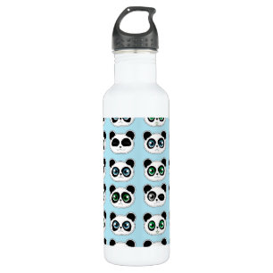 Bouteille D'eau Bleu mignon d'expression de panda