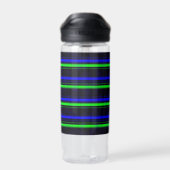 Bouteille D'eau Bleu Noir Grandes Vertes (Arrière)