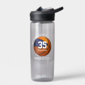 Bouteille D'eau Bleu orange équipe de basket couleurs filles garço (Gauche)