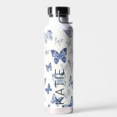 Bouteille D'eau Bleu Papillon Cadeau Pour Mère Et Ami Personnalisé (Gauche)