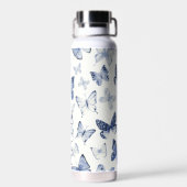 Bouteille D'eau Bleu Papillon Cadeau Pour Mère Et Ami Personnalisé (Arrière)