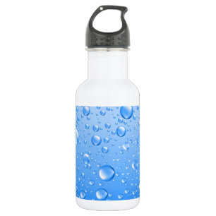 Bouteille D'eau Bleu pluie gouttes