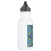 Bouteille D'eau Bleu vert Rustique Boho Motif circulaire géométriq (Gauche)