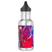 Bouteille d'eau bleue rouge de remous (Gauche)