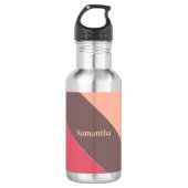 Bouteille D'eau Bloc de couleur monogramme (Devant)