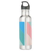 Bouteille D'eau Bloc de couleur monogramme pastel (Dos)