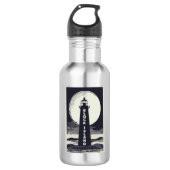 Bouteille D'eau Block Island Lighthouse Rhode Island Moon (Devant)