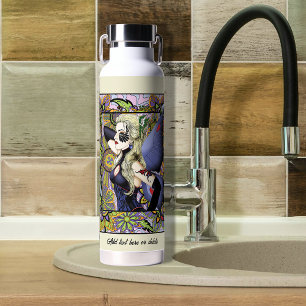 Bouteille D'eau Blonde Fairy Floral Purple