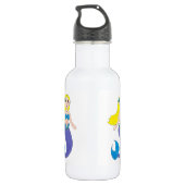 Bouteille D'eau Blonde nage Sirène fille pourpre Queue Océan Mer (Dos)