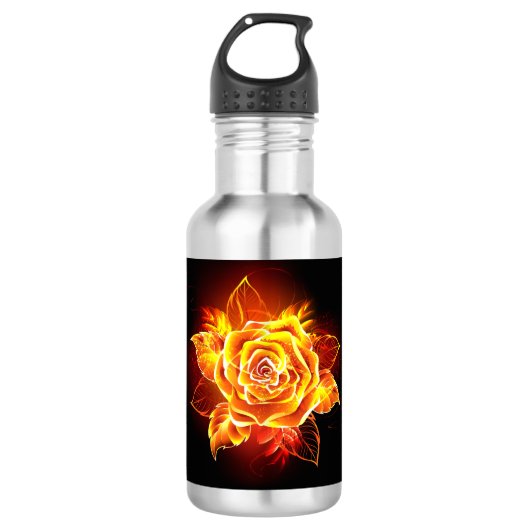 Bouteille D'eau Blooming Fire Rose (Devant)