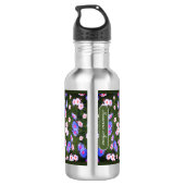 Bouteille D'eau Blossom Breeze Blush Rose Blooms Lavande Bleu (Dos)