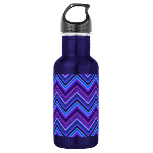 Bouteille D'eau Blue and purple zigzag